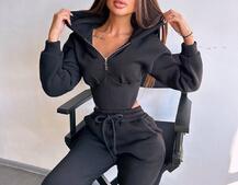 Комплект на флісі : худі з елементами корсету + штани  | PUSHKA SHOP