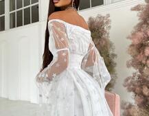 Платье с расклешенными рукавами в комплекте с корсетом  Платье с расклешенными рукавами в комплекте с корсетом  | PUSHKA SHOP