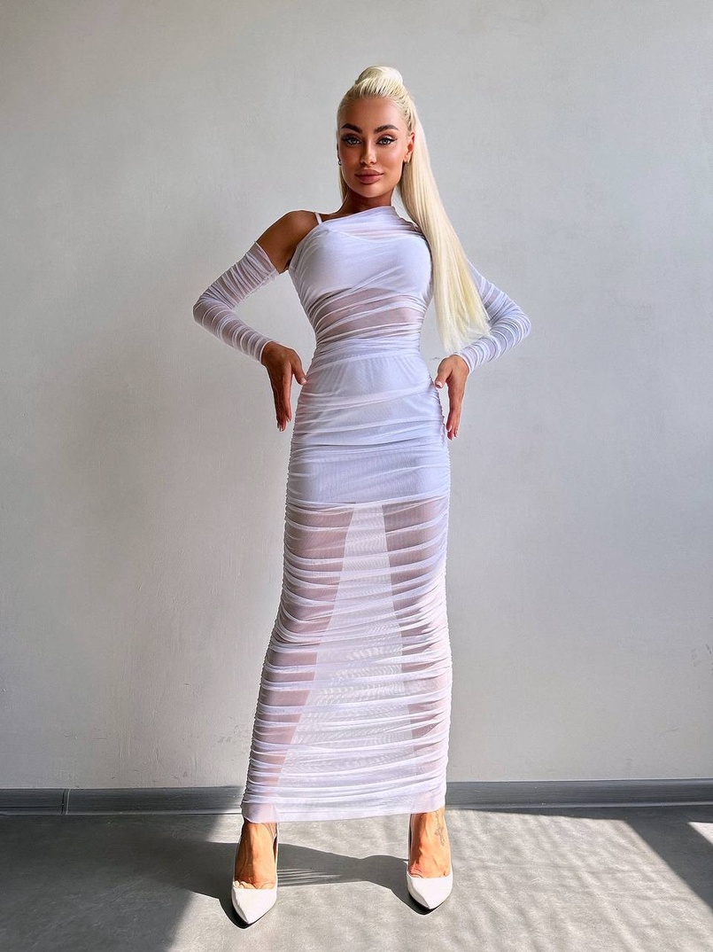 Сукня міді з драпіруванням Сукня міді з драпіруванням | PUSHKA SHOP