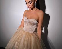 Комплект: корсет, декорований стразами + пишна фатинова спідниця Комплект: корсет, декорований стразами + пишна фатинова спідниця | PUSHKA SHOP