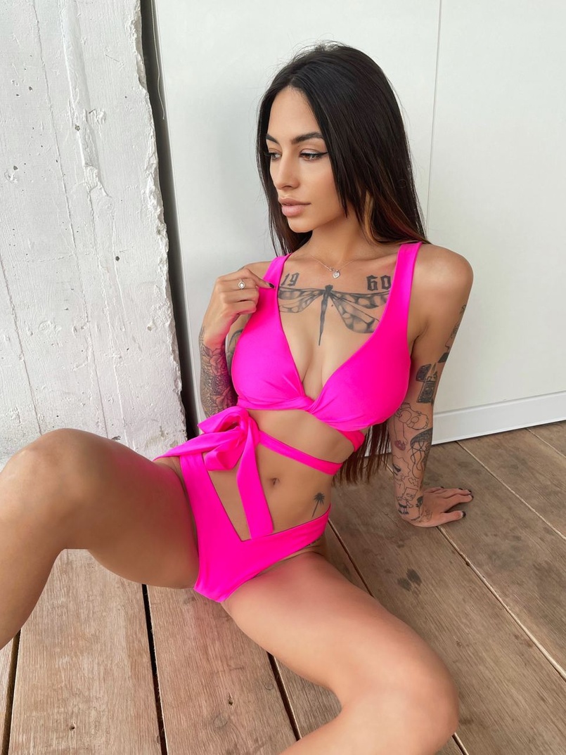 Купальник с завязками на талии с чашечками  Купальник с завязками на талии с чашечками  | PUSHKA SHOP