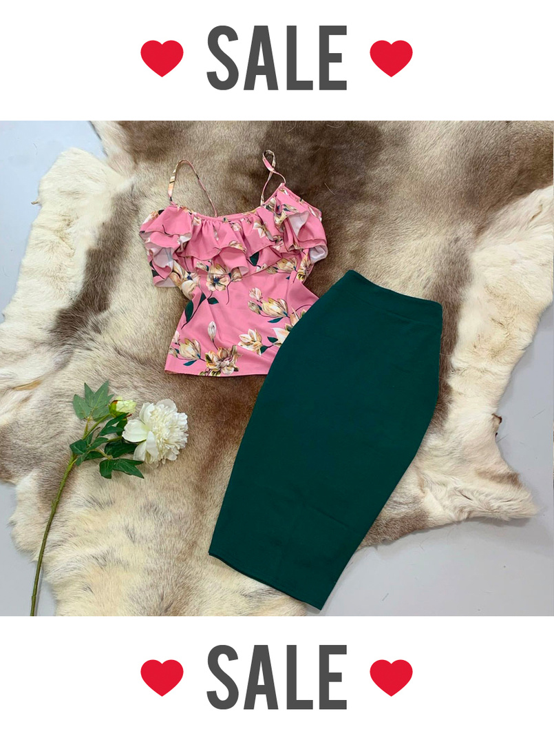 Цветочный топ-майка Цветочный топ-майка | PUSHKA SHOP