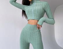 Комплект: топ на молнии + велосипедки Комплект: топ на молнии + велосипедки | PUSHKA SHOP