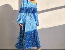 Улюблена сукня-міді зі шнурівкою на талії  | PUSHKA SHOP