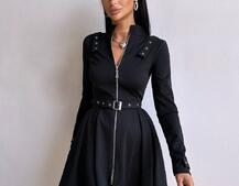 Сукня з пишною спідницею і поясом Сукня з пишною спідницею і поясом | PUSHKA SHOP