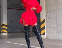 Сукня-сорочка зі шнурівкою | PUSHKA SHOP