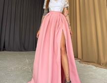 Платье-макси с кружевным верхом Платье-макси с кружевным верхом | PUSHKA SHOP