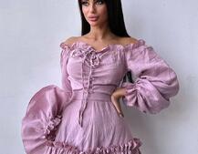 Муслінова сукня з рюшами   | PUSHKA SHOP
