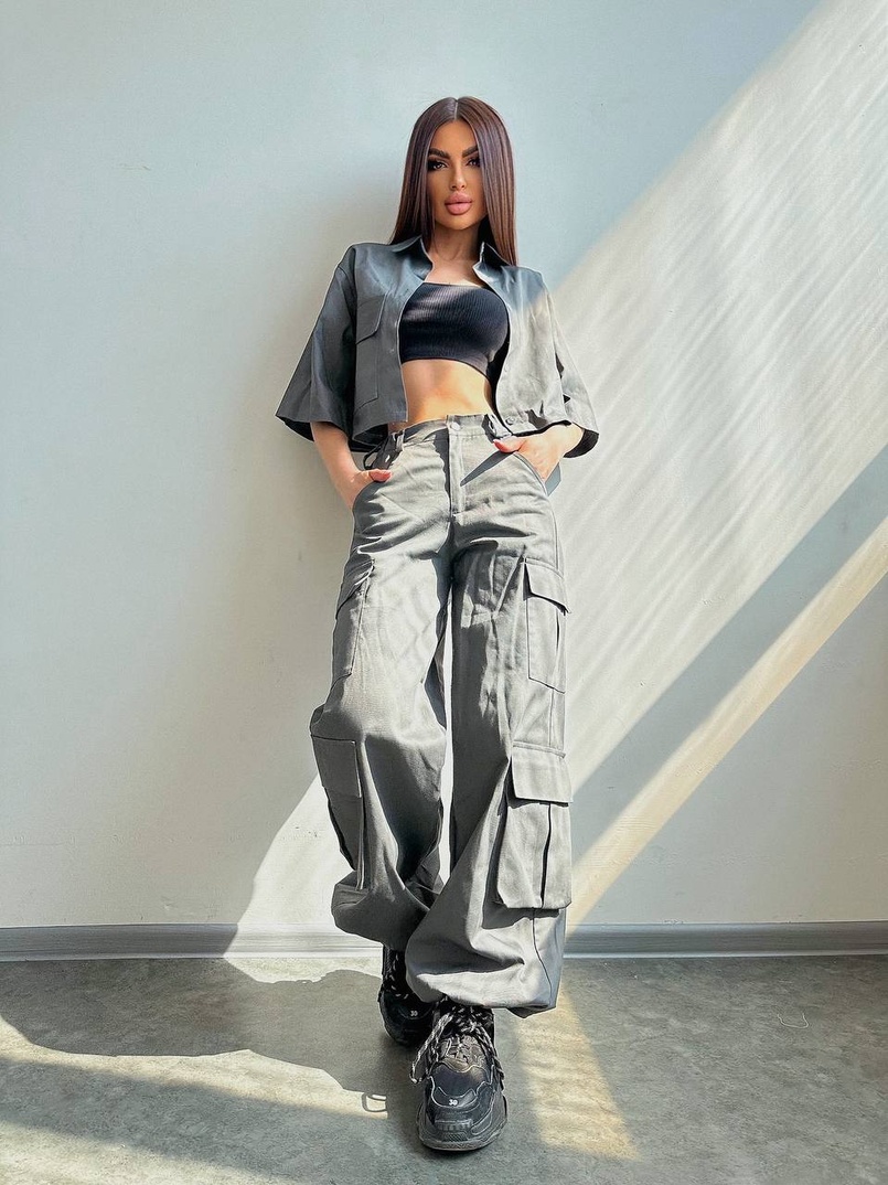 Комплект: сорочка та штани карго Комплект: сорочка та штани карго | PUSHKA SHOP