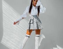 Юбка в складку с отстегивающимся карманом  Юбка в складку с отстегивающимся карманом  | PUSHKA SHOP