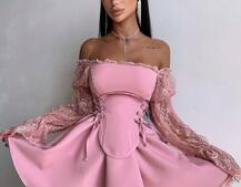 Сукня з корсетом декорована мереживом Сукня з корсетом декорована мереживом | PUSHKA SHOP