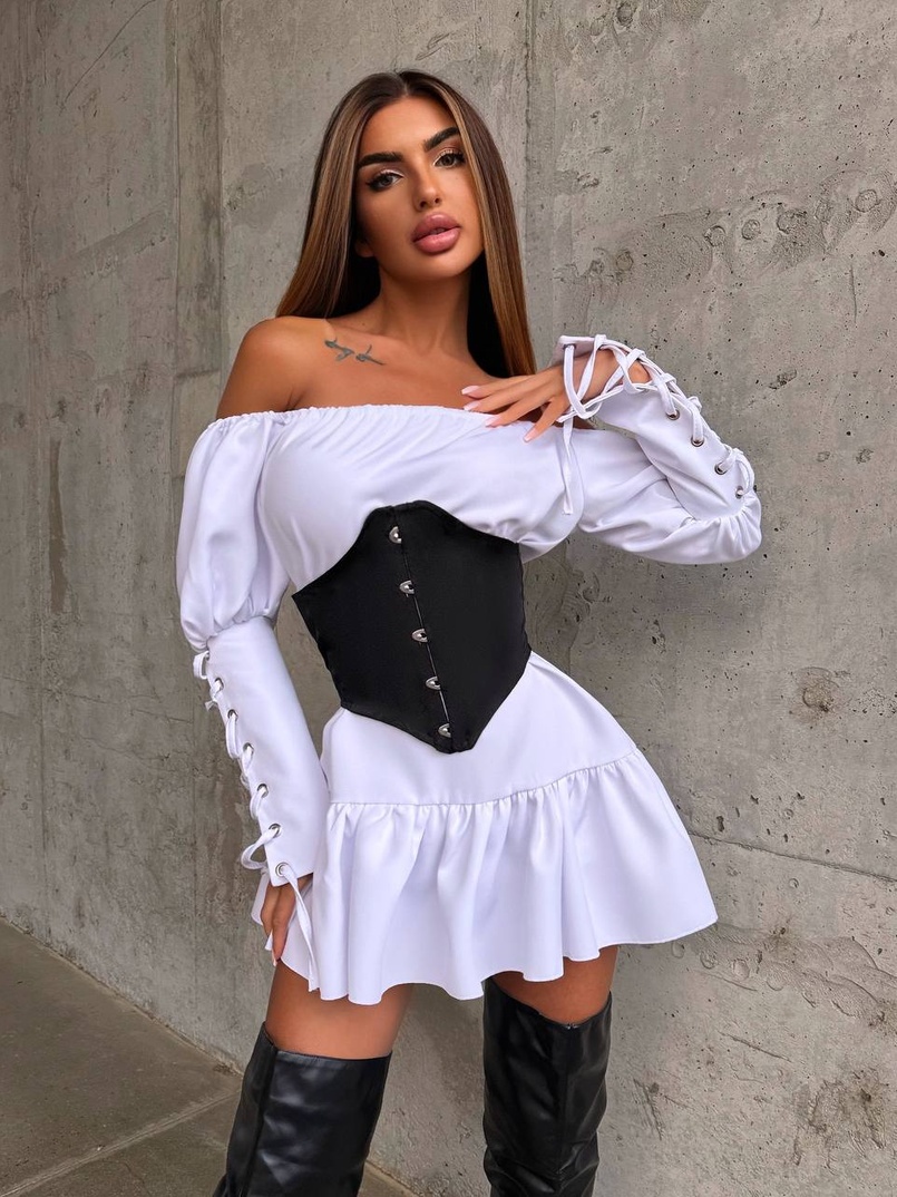 Комплект: Сукня-сорочка + корсет на гачках | PUSHKA SHOP