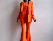 Костюм: піджак на підкладці, штани кльош+ жилет  | PUSHKA SHOP