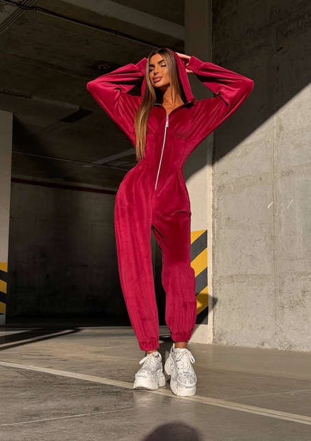 Велюровий комбінезон з елементами корсету | PUSHKA SHOP