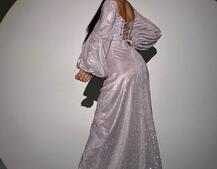 Сяючий комплект: корсет + спідниця  максі з драпіруванням | PUSHKA SHOP