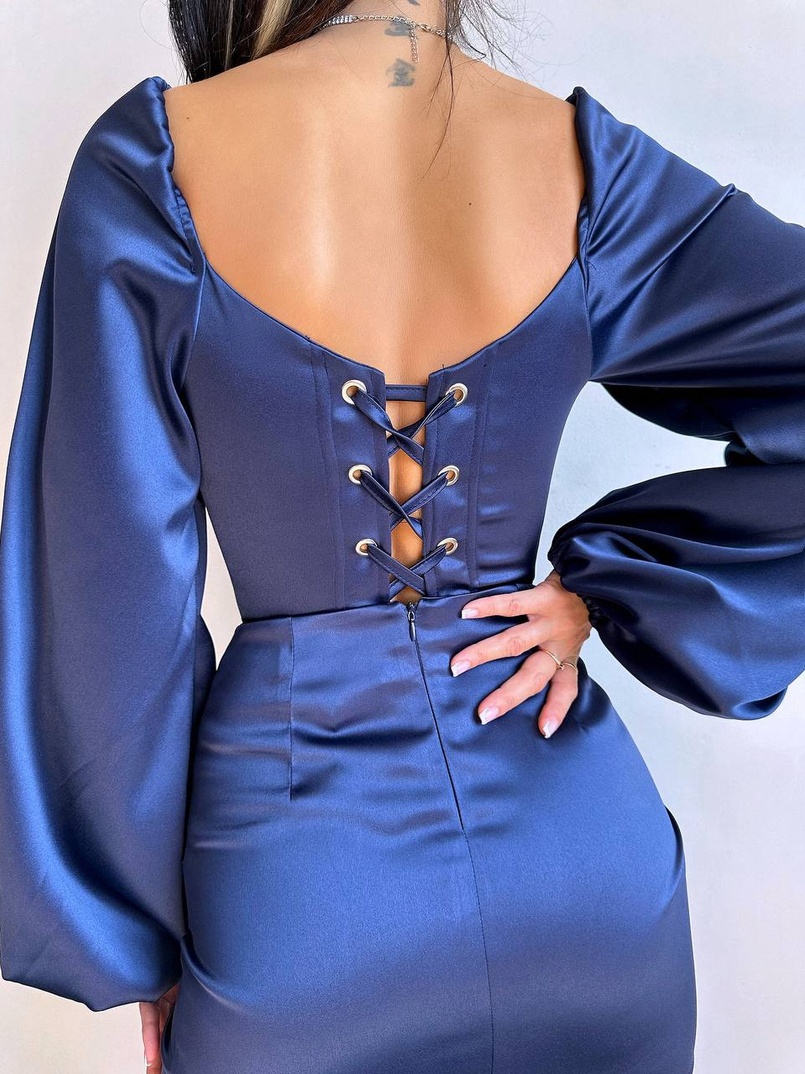 Атласний комплект: корсет + спідниця з драпіруванням Атласний комплект: корсет + спідниця з драпіруванням | PUSHKA SHOP