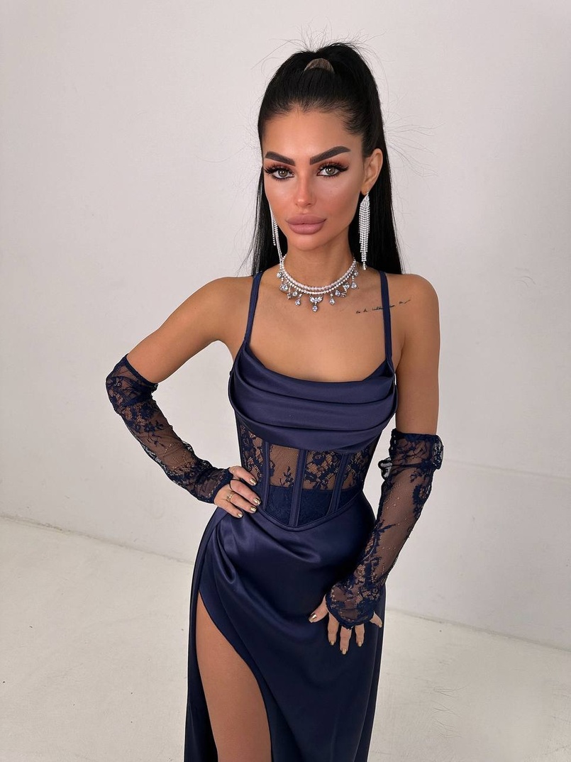 Комплект: корсет+ рукавички + спідниця максі | PUSHKA SHOP