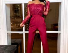 Эффектный комбинезон с кружевным верхом | PUSHKA SHOP