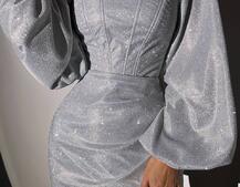 Сяючий комплект: корсет + спідниця міні з драпіруванням  | PUSHKA SHOP