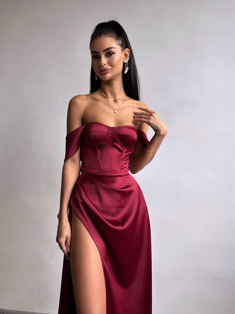 Атласний комплект: корсет бюстʼє + спідниця максі Атласний комплект: корсет бюстʼє + спідниця максі | PUSHKA SHOP