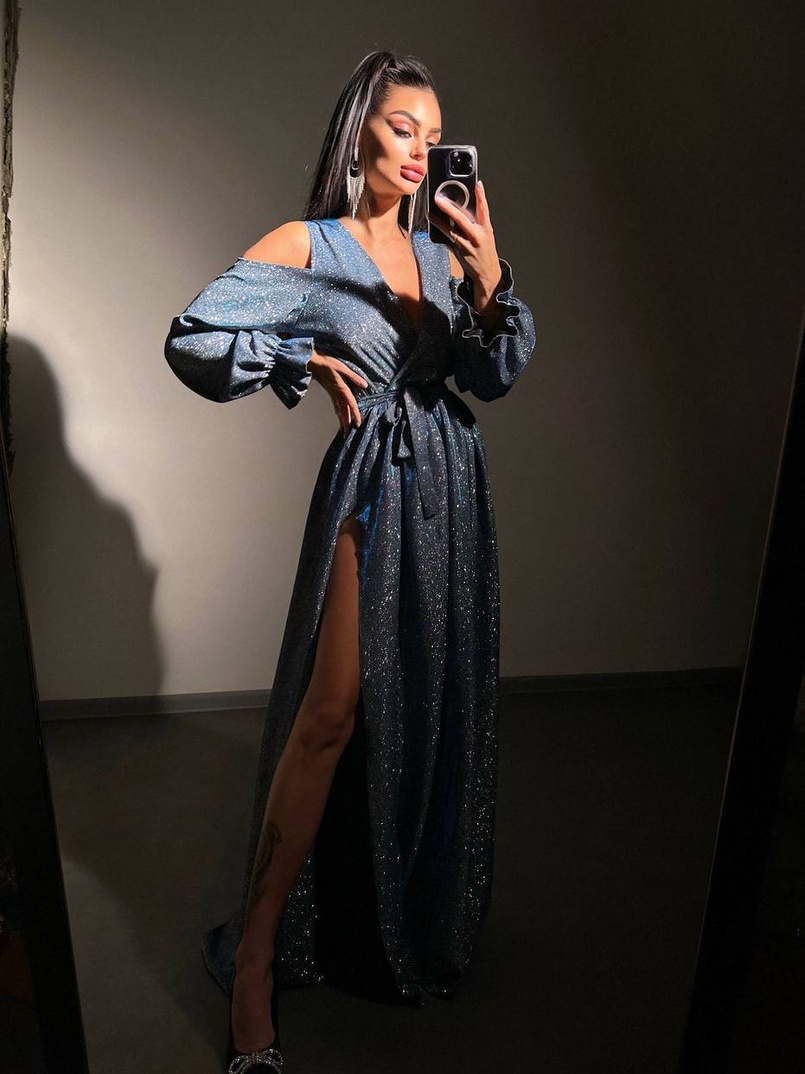 Сяюча сукня максі | PUSHKA SHOP