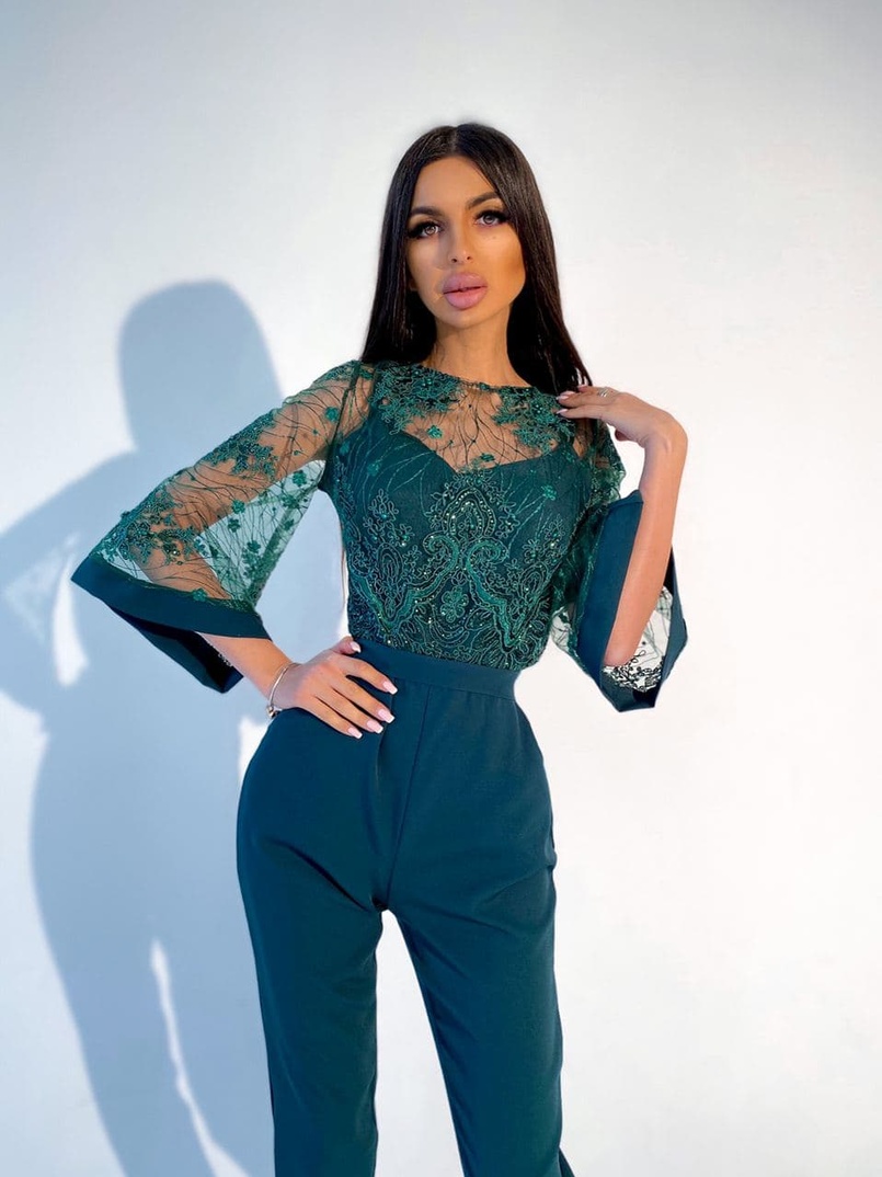 Эффектный комбинезон с кружевным верхом Эффектный комбинезон с кружевным верхом | PUSHKA SHOP