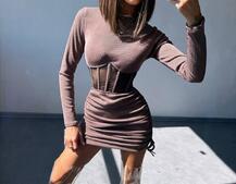 Сукня-міні з елементами корсету Довжину спідниці можна регулювати Сукня-міні з елементами корсету Довжину спідниці можна регулювати | PUSHKA SHOP