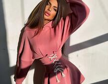 Тепле приталене худі з капюшоном на флісі + корсет на шнурівці Можна носити з корсетом та без | PUSHKA SHOP