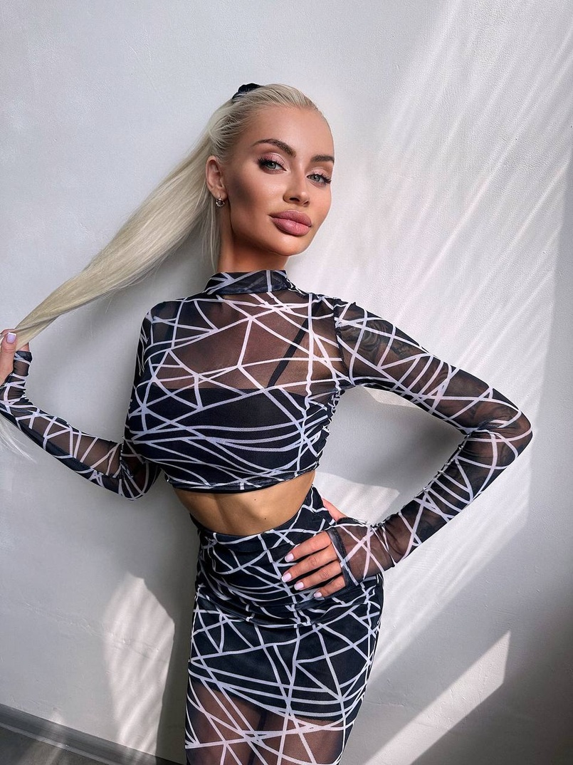 Комплект: топ + спідниця міді   Комплект: топ + спідниця міді   | PUSHKA SHOP