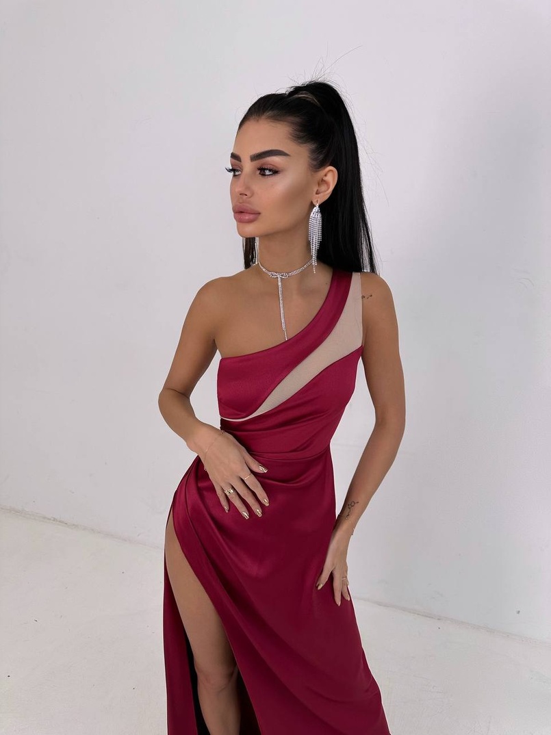 Атласна сукня максі  | PUSHKA SHOP