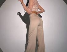 Комплект: топ + штани із сіткою зі стразами Комплект: топ + штани із сіткою зі стразами | PUSHKA SHOP