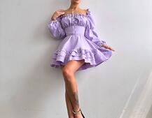 Сукня з воланами та шнурівкою  по спинці Сукня з воланами та шнурівкою  по спинці | PUSHKA SHOP