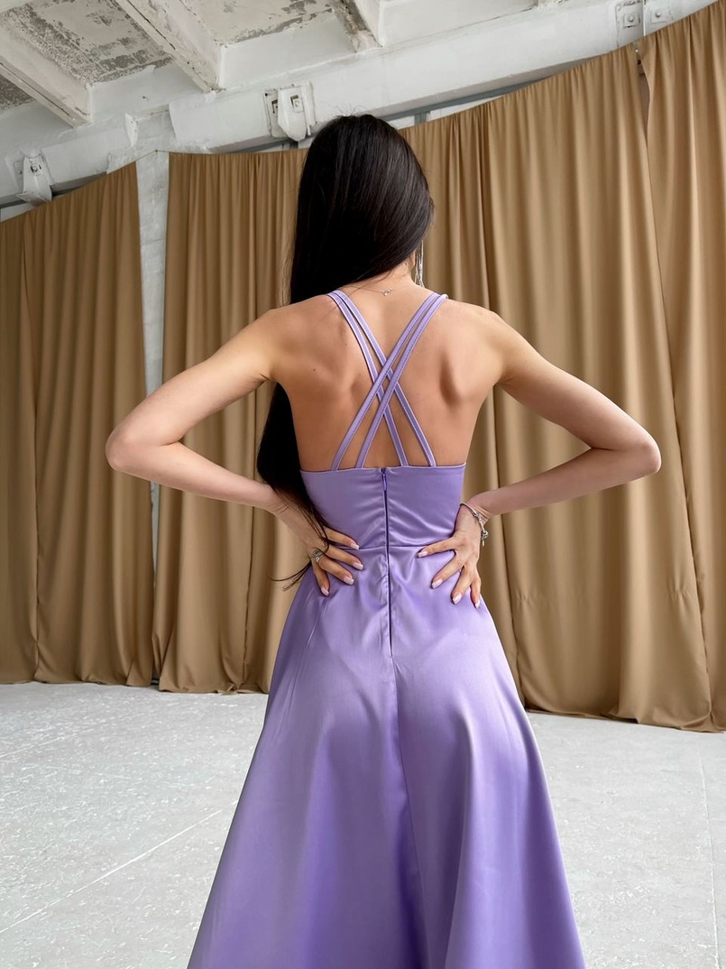 Платье-миди с корсетным верхом  | PUSHKA SHOP