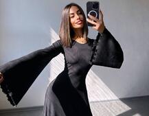 Трикотажна сукня зі шнурівкою на спинці    | PUSHKA SHOP