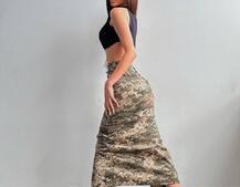 Комплект: коттонова спідниця  + топ з філіжанками  | PUSHKA SHOP