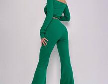 Комплект : штани кльош і топ з елементами корсету  | PUSHKA SHOP