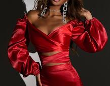 Атласний комплект, бахромою зі стразами Ручна робота, прикраса пришита Атласний комплект, бахромою зі стразами Ручна робота, прикраса пришита | PUSHKA SHOP