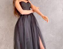 Платье-бюстье с чашечками и пышной юбкой Платье-бюстье с чашечками и пышной юбкой | PUSHKA SHOP