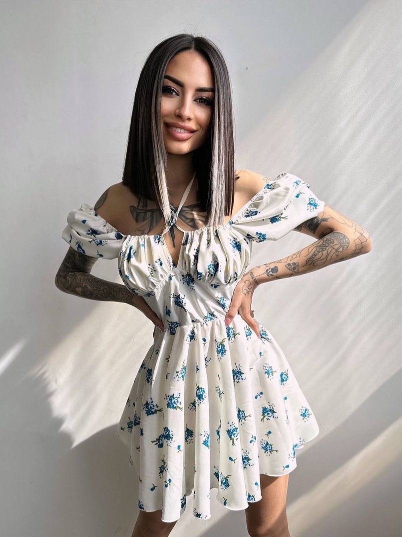 Сукня- міні у квітковий принт Сукня- міні у квітковий принт | PUSHKA SHOP