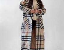 Кашемировое пальто в клетку на подкладке | PUSHKA SHOP