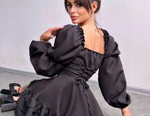 Сукня з воланами на ґудзиках  | PUSHKA SHOP