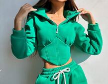 Комплект на флісі : худі з елементами корсету + штани Комплект на флісі : худі з елементами корсету + штани | PUSHKA SHOP