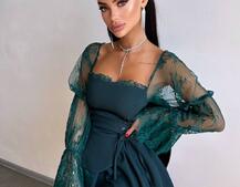 Сукня з корсетом декорована мереживом Сукня з корсетом декорована мереживом | PUSHKA SHOP