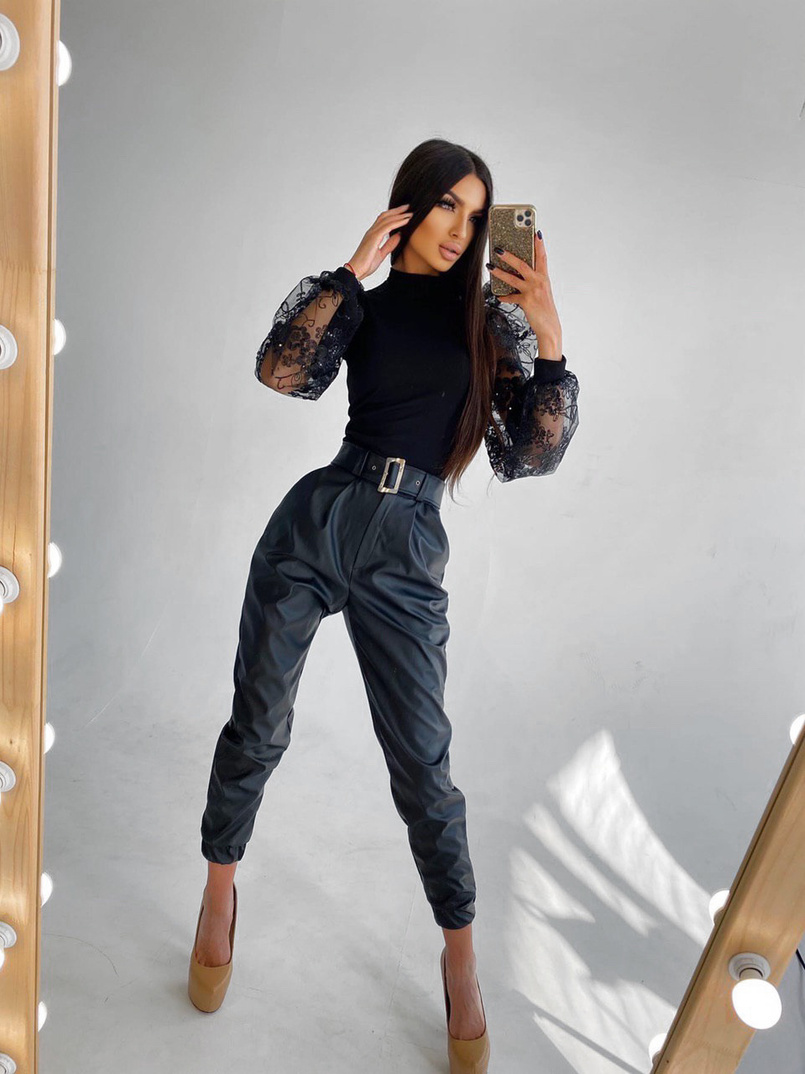  Брюки из искусственной кожи  | PUSHKA SHOP