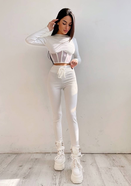 Трикотажний комплект: корсетний топ + легінси | PUSHKA SHOP