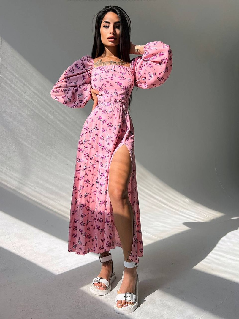 Платье миди со шнуровкой на спинке  Платье миди со шнуровкой на спинке  | PUSHKA SHOP