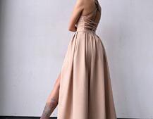 Сукня максі  зі шнурівкою на спинці | PUSHKA SHOP