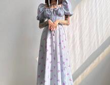 Сукня- міді  з квітковим принтом | PUSHKA SHOP