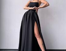 Сукня максі  зі шнурівкою на спинці | PUSHKA SHOP