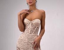 Комплект: мереживний корсет бюстьє + штани + піджак  | PUSHKA SHOP